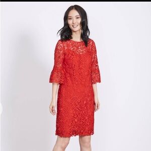 Boden Red Lace Dress